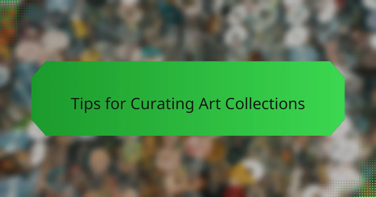 Tips for Curating Art Collections